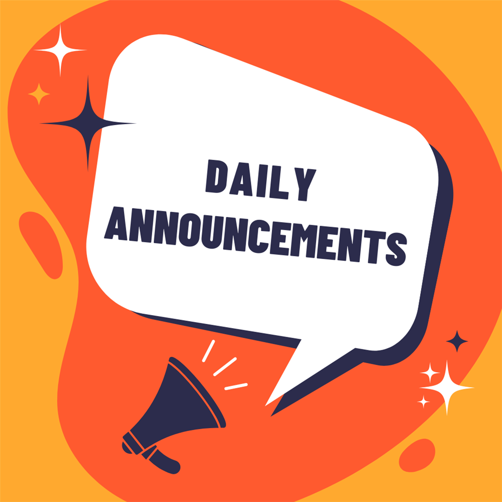  Annoucements